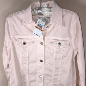 Michael Kors pink denim jacket, NWT. Small